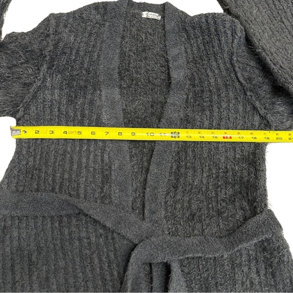 Intimately Free People Ribbed Fuzzy Duster/Robe SZ Medium Grey Bohemian EUC - Picture 7 of 9